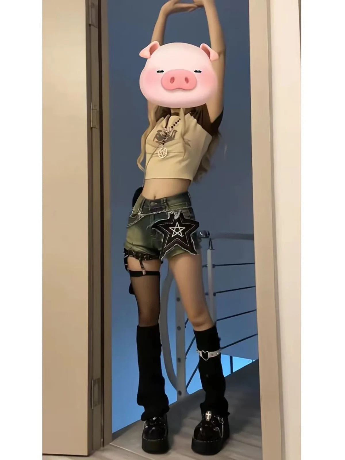 Y2K Star Embroidered Slim Fit Denim orts Women's High Waist Summer New Street Sle Pure Desire Hot Pants Straight Leg Jeans