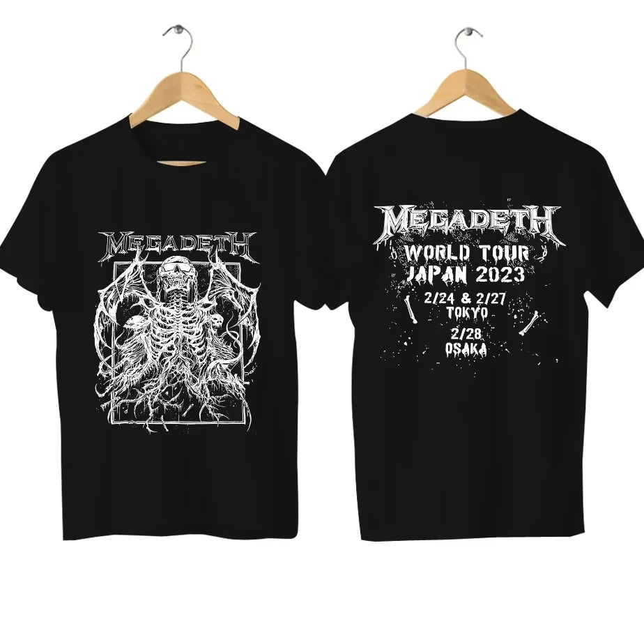 2025 women Megadeths T Shirt Casual Rust in Peace T-shirt Graphic Oversized Sports Tees Tops Breathable Comfortable Streetwear