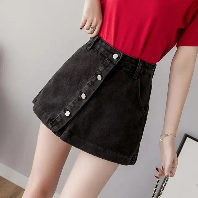 Mini Pleated Denim Skirts for women Bandage Skirts, Korean Chic fashion Female streetwear, casual tender basic Hotsweet Summer