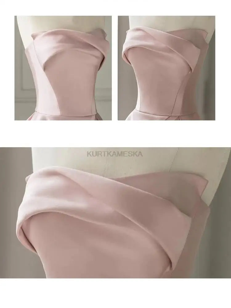 Luxury Elegant Tulle Strapless Long Evening Prom Dresses for Women Summer Elegant Formal Quinceanera Party Ball Gown Dress