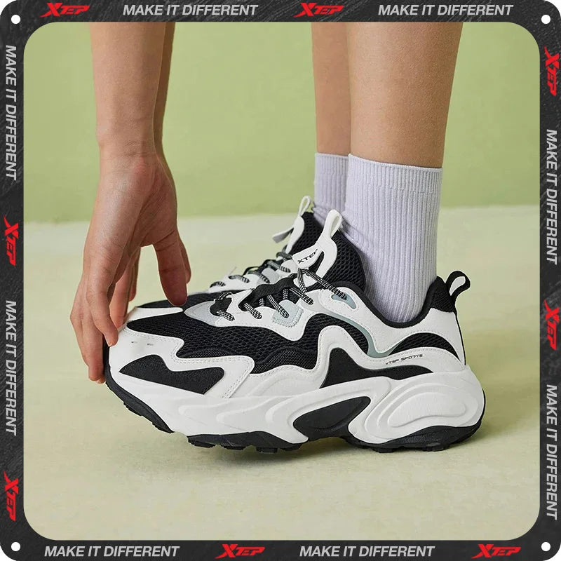 Xtep Men Skateboarding Shoes Non-Slip Casual White Couple Skate Sneakers Male Female Luxury Brand Shoes 881219319851