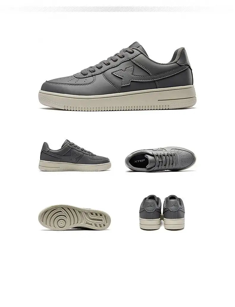 Xtep Men Skateboarding Shoes Non-Slip Casual White Couple Skate Sneakers Male Female Luxury Brand Shoes 881219319851