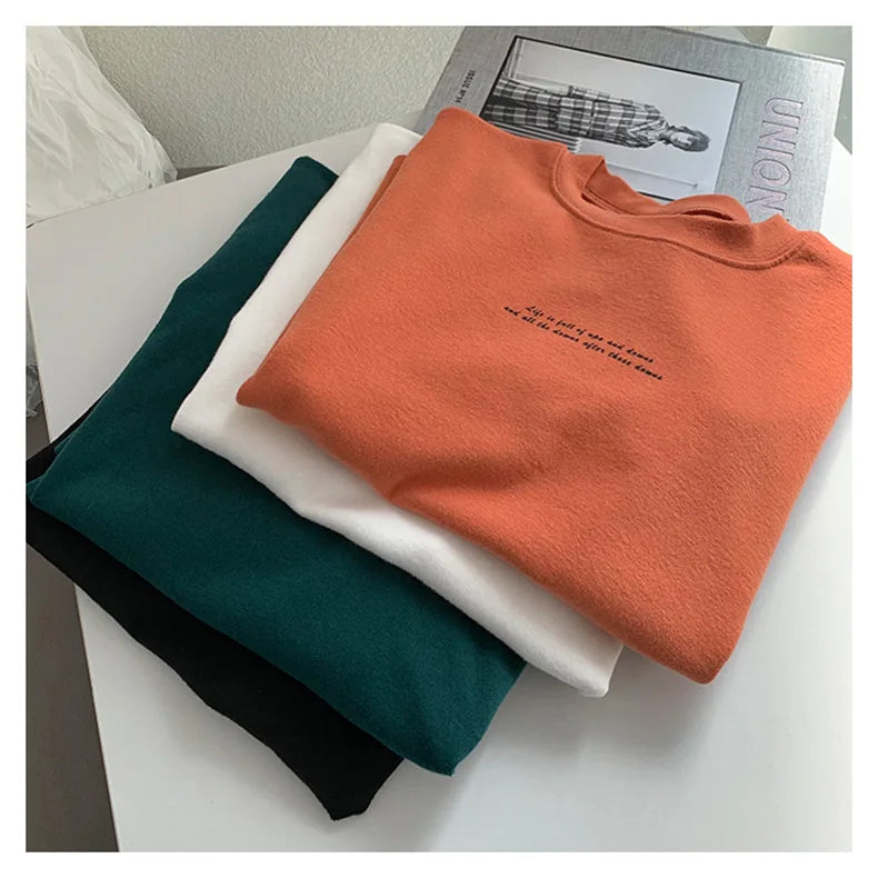 2024 Summer New Style Women's Short Sleeve T-Shirt Loose Fit Korean Version Round Neck Base Layer Top Trendy Women's T-Shirt