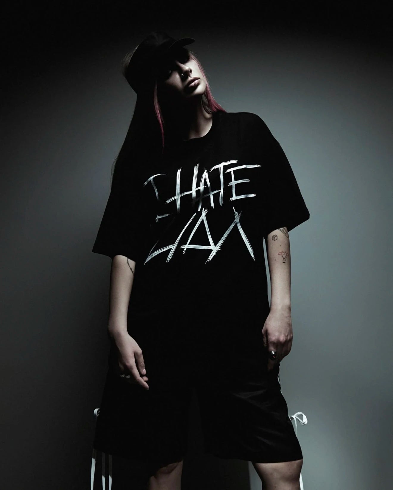 Hip Hop Streetwear Oversized Men Clothing Short Sleeve I Hate Lida Graphic Print Y2k Tops Tee Harajuku Goth Korean Tshirt Cotton