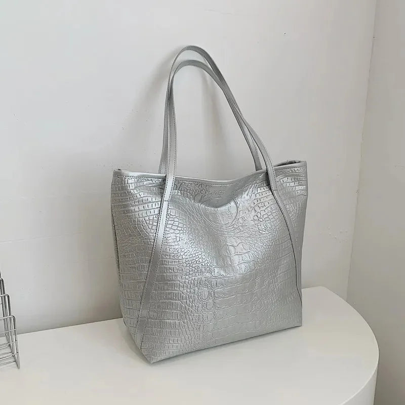 Large Capacity Quirky Design Tote Bag Retro Women's New Hot Sale Of The Season Casual Winter Commuter Single Shoulder Bag Zipper