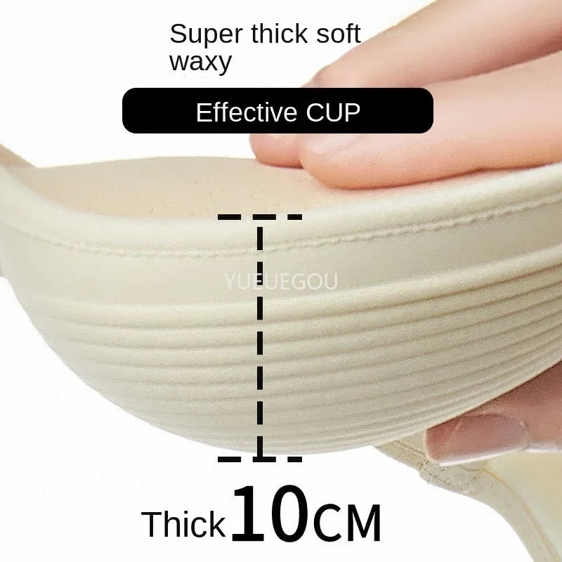 Natural Push Up Bra for Small Breasts Seamless Invisible Lingerie Ultra Thick 10cm Padding  No Marks Under Shirt, AA-A Cup Lift