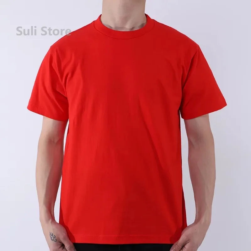 New Candy Color 100% Cotton T-Shirts Men Women 14 Colors Oversized Short Sleeves High Quality Brand Tee Clothing Soft T Shirts