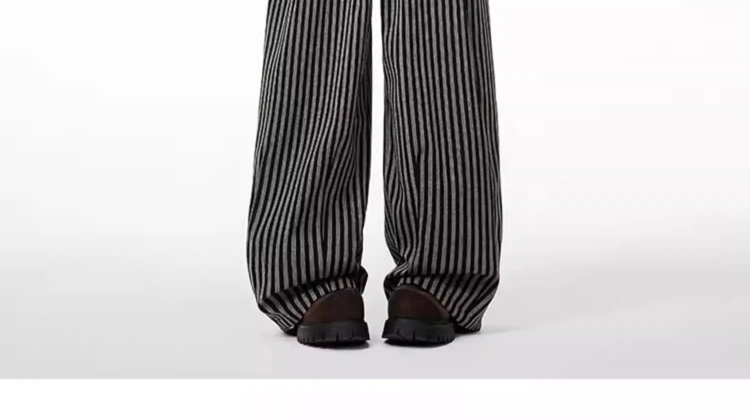 Women's Black Gothic Striped Long Pants Baggy Sweatpants Harajuku Y2k Emo Vintage Oversize Trousers Japanese 2000s Style Clothes
