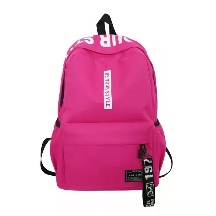 Fashion trend backpack backpack for men and women junior high school high school student bag large capacity korean version of th