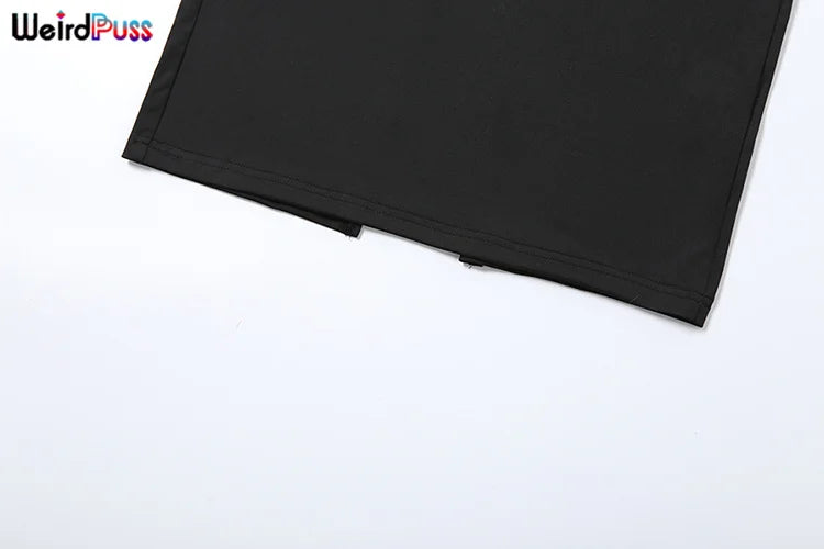 Weird Puss Sexy Camis Dress Women Skinny Patchwork Chest Summer Elegant Skinny Elastic Stretch Maxi Bodycon Clubwear Vestidos