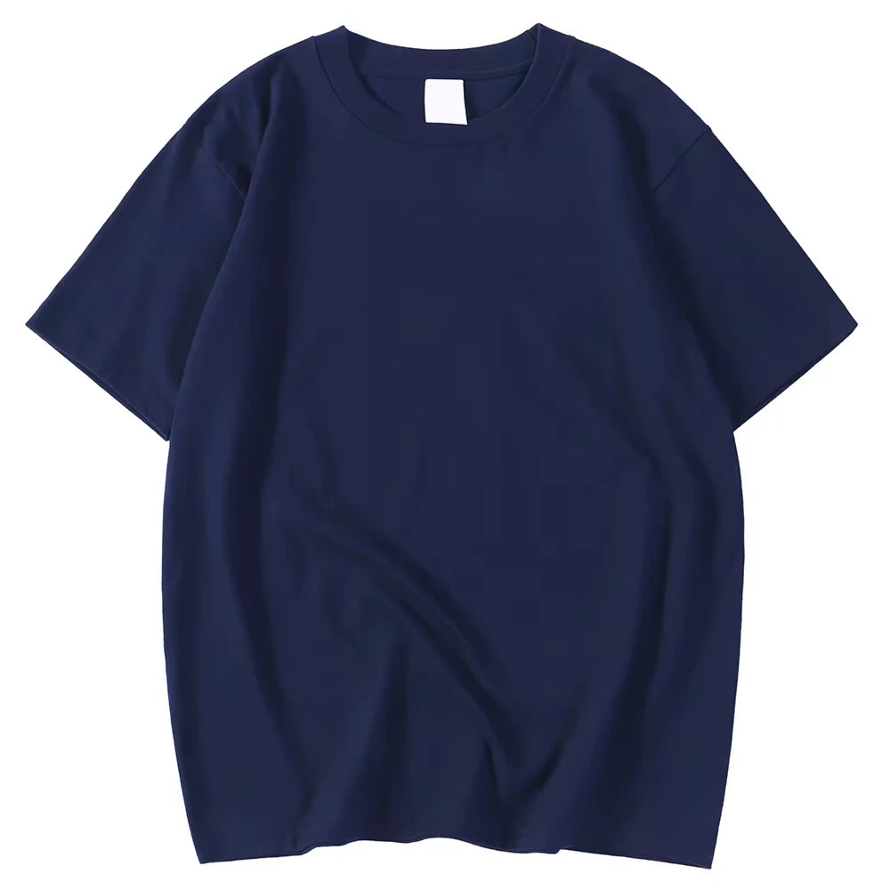 New Candy Color 100% Cotton T-Shirts Men Women 14 Colors Oversized Short Sleeves High Quality Brand Tee Clothing Soft T Shirts