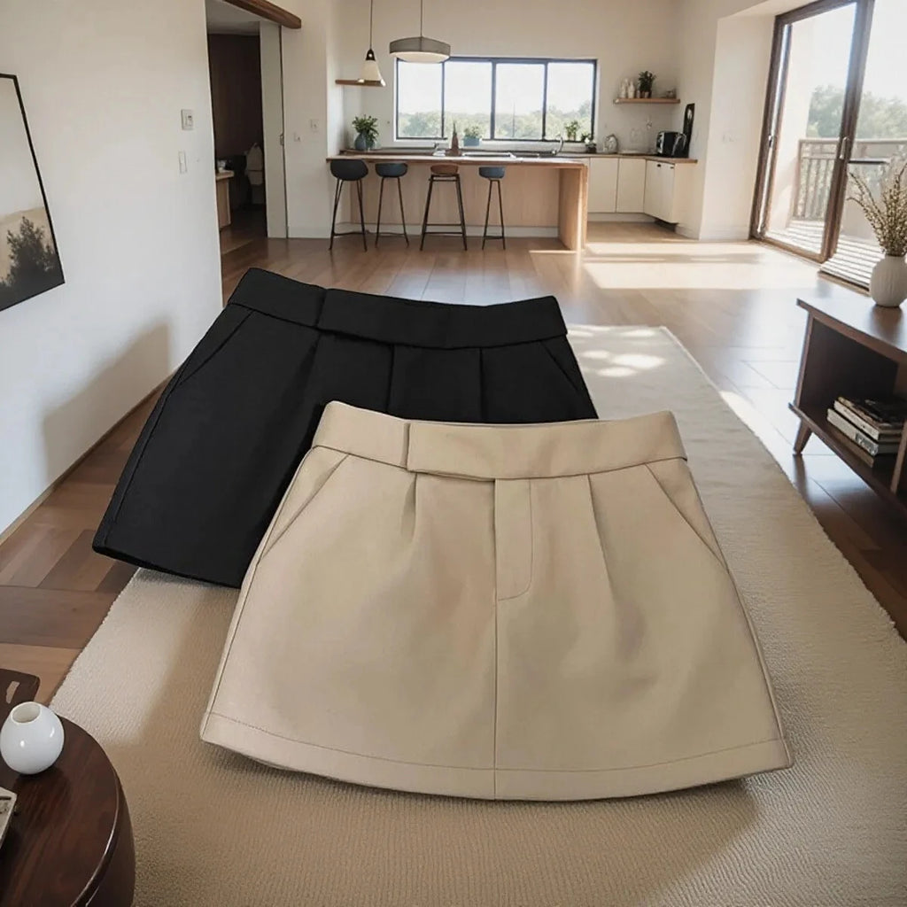 Vintage Skirts Women Fashion Streetwear Casual Skirts Solid Pockets Wrap The Buttocks Sweet Mini 2025 New Spring Summer Skirts