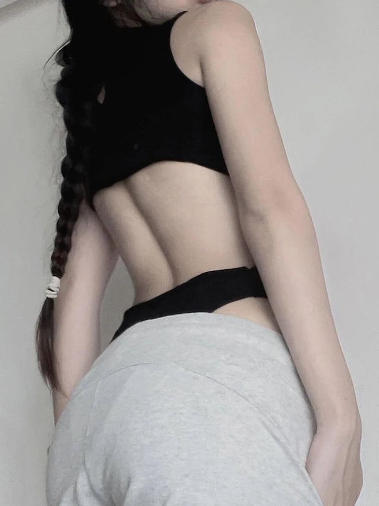 Rockmore Hollow Out Bodysuit Rave Clubwear Lingerie Enchanting Sexy Body Overalls Tops Women Streetwear Backless Jumpsuit Black