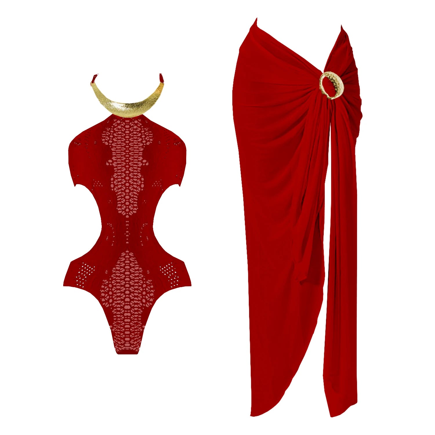 2025 Fashionable Halter Waistless One-Piece Swimsuit, Perfect for Beach Wear and Pool Parties Summer Getaways Lady Party Outfits