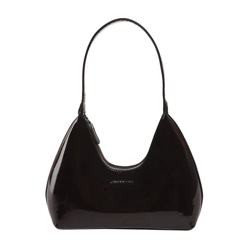 Fashionable Single Shoulder Bag Women's Handbag Underarm Moon Shape Casual Handbag PU Leather Trendy Bag for Ladies