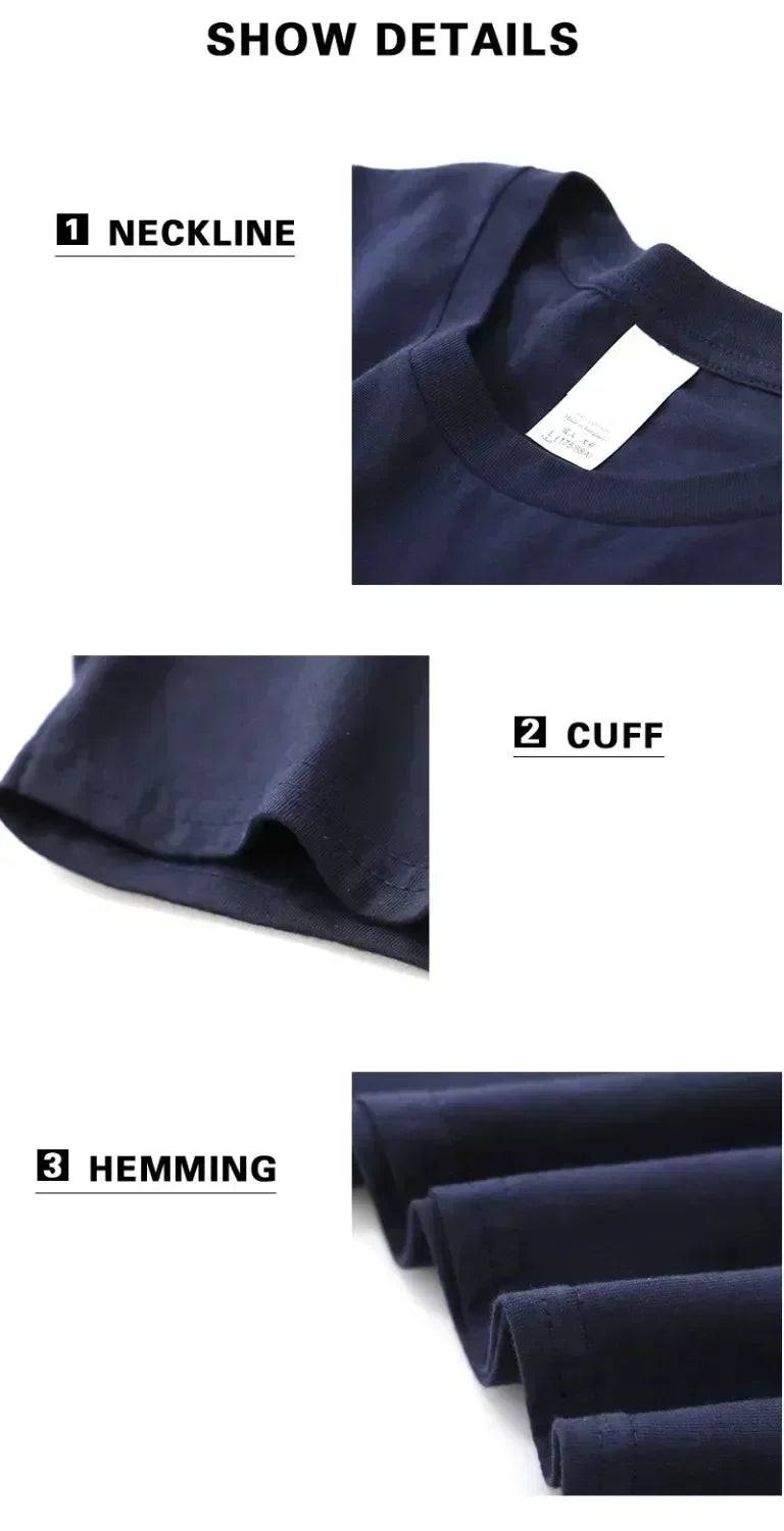 Washed Vintage American Men's And Women's Summer T-Shirts Cotton Crew Neck Breathable Comfortable  Tops For Daily Wearing