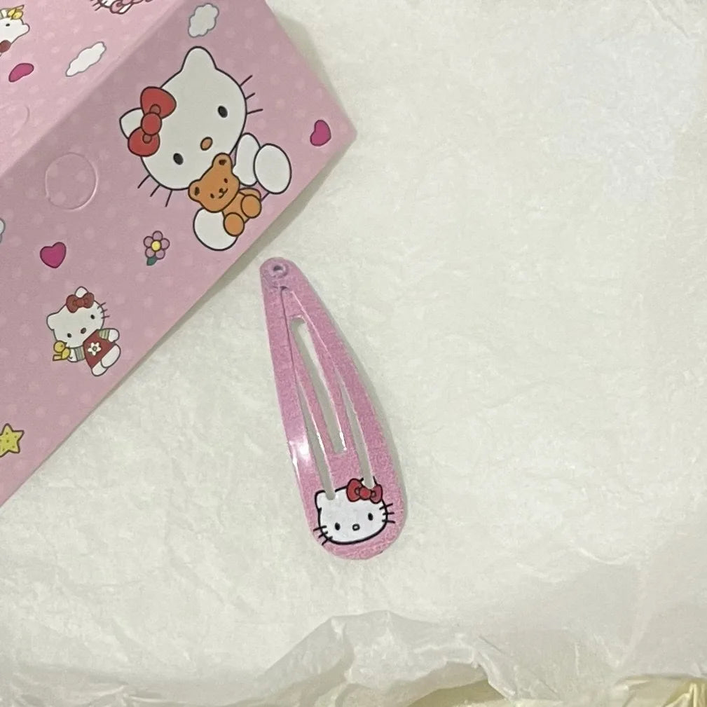 2025NEW Hello Kitty Hair Clip Set for Girlfriend Sweet and Cute Hello Kitty Cat Hair Accessories Set BB Clip Hairclip