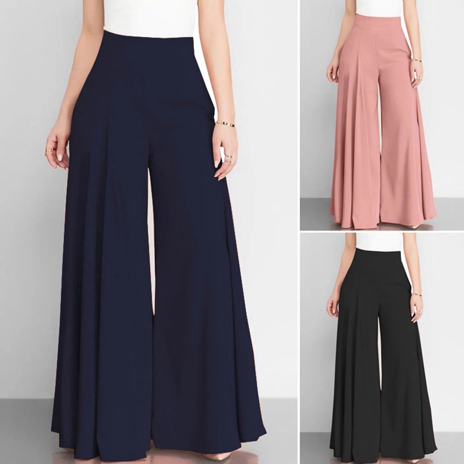 Womens Wide Leg Suit Pants High Waist Dress Pants Casual Comfy Pockets Trousers Floor Mopping Trousers Sweatpants For Women 2024