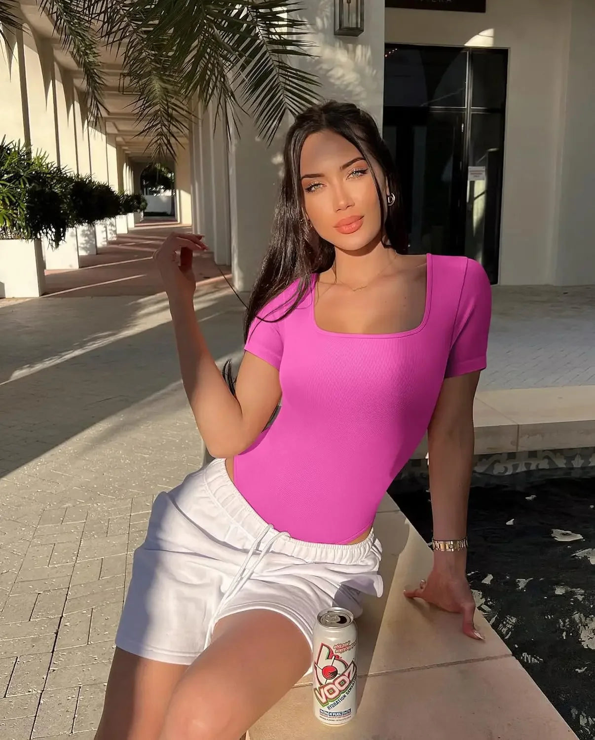 Women's Bodysuits Sexy Ribbed One Piece Square Neck Short Sleeve Bodysuits sexy bodysuit lingerie bodysuit