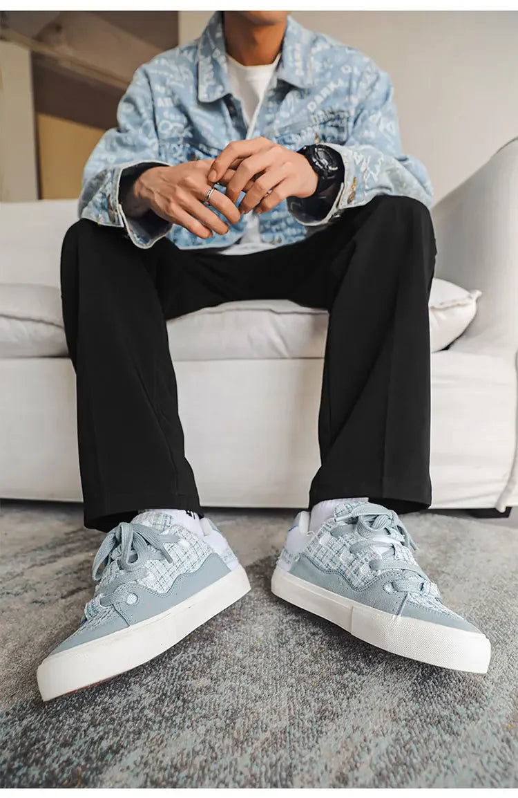 2025 trend men's casual shoes small white shoes board shoes Daddy shoes size