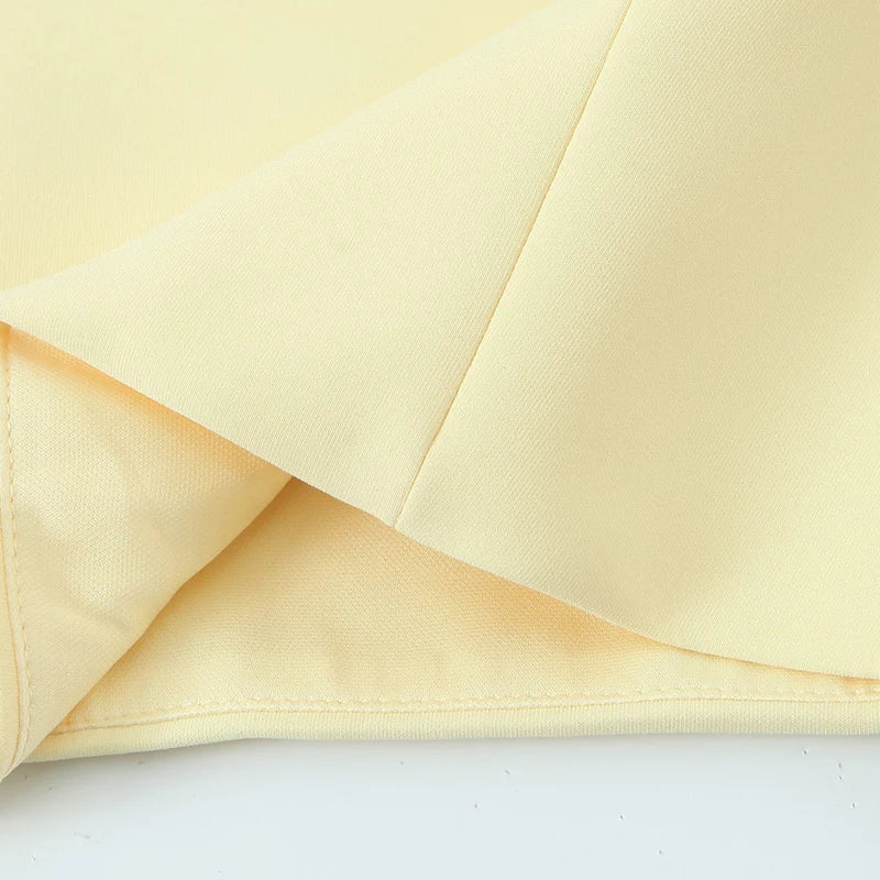 TRAF Butterfly Crop Top Woman Summer Yellow White Slip Top Cute Bow Off Shoulder Tank Top Tanks & Camis Sleeveless Backless Tops