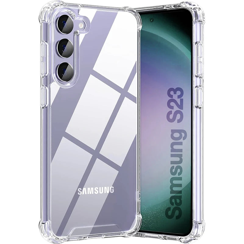 Hybrid Shockproof Case For Samsung Galaxy S25 S24 S23 S21 FE S22 Plus Ultra Clear Hard Case For Samsung A56 A36 A54 A34 A53 A33