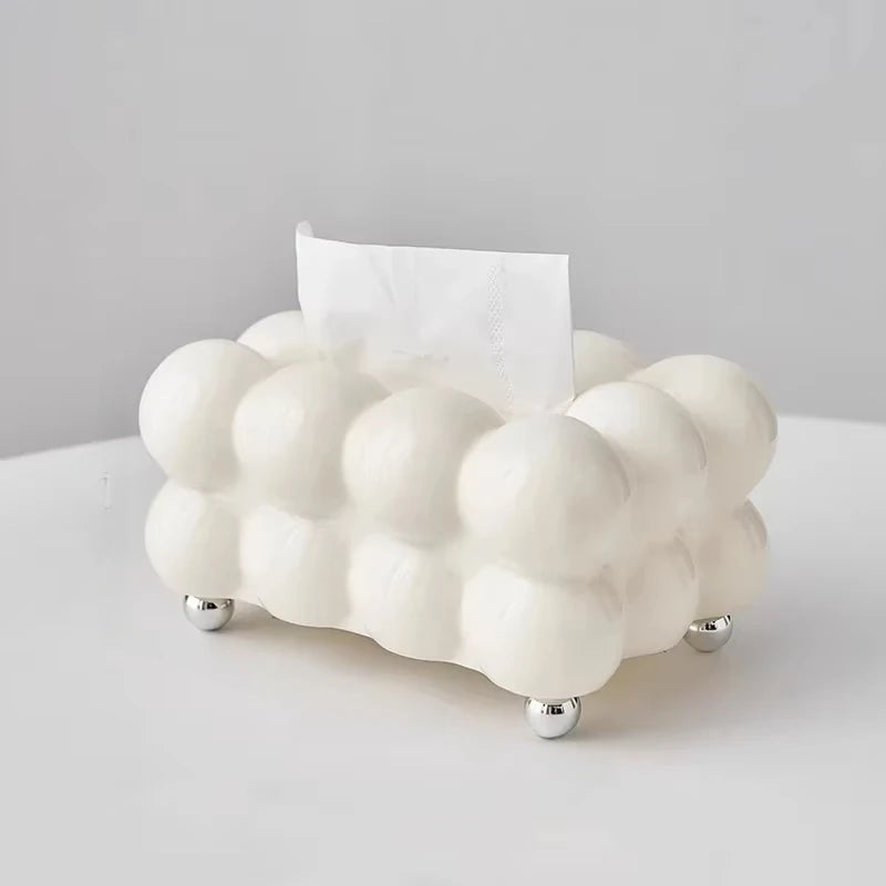 Cloud Design Tissue Boxes Storage Napkin Holder Paper Case Organizer Ornament Craft Desktop Tissue Holder Kitchen Tissue Box