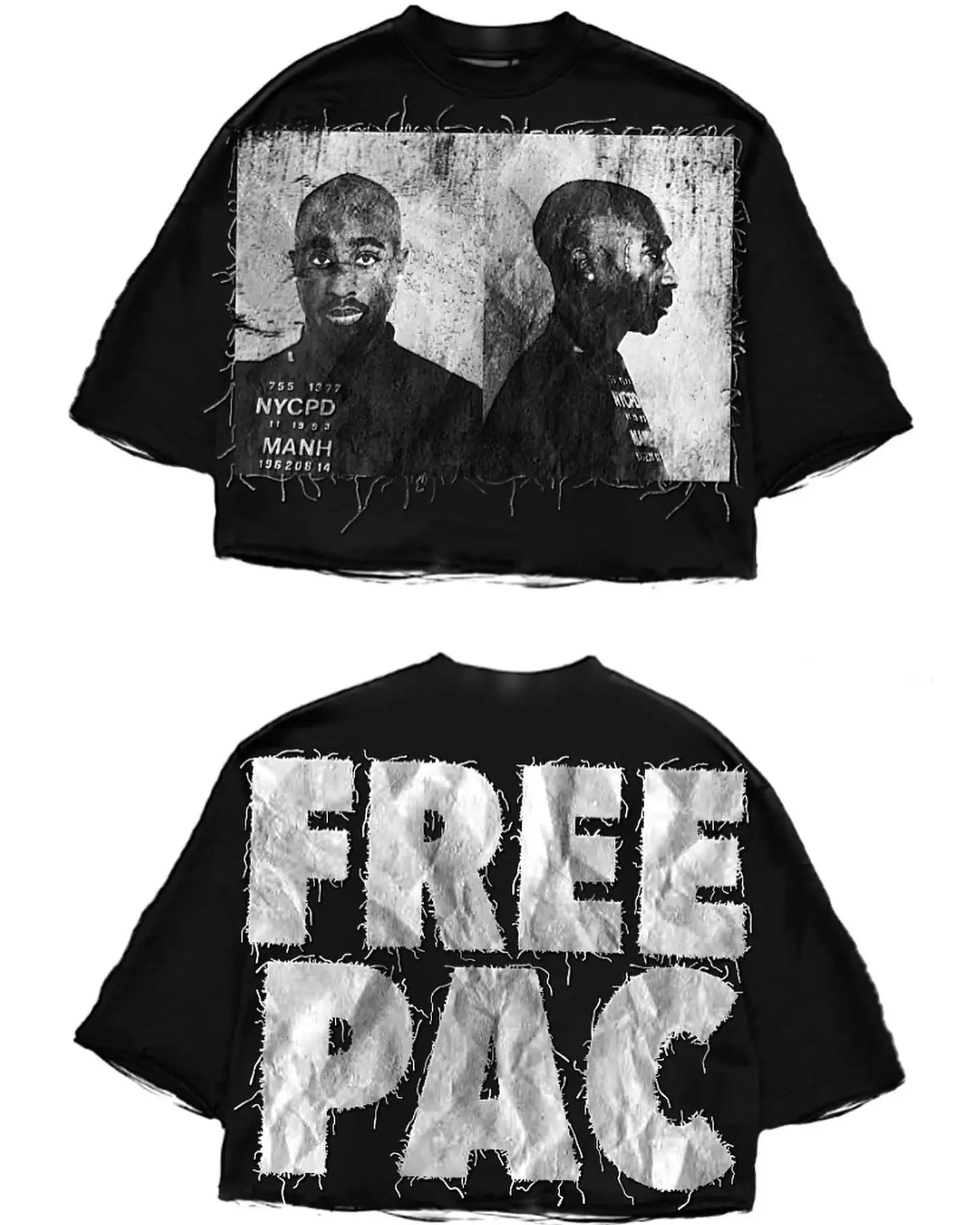 Streetwear T Shirt Y2K Clothes Retro Hip Hop Street Character Print Oversized TShirt Mens Round Neck Cotton Half Sleeve Tops