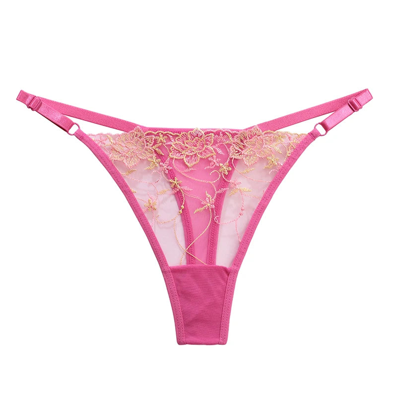 Women Lace Thong G-string Panties Sexy Floral Underwear Transparent Women's Panties Female Underpants Lingerie