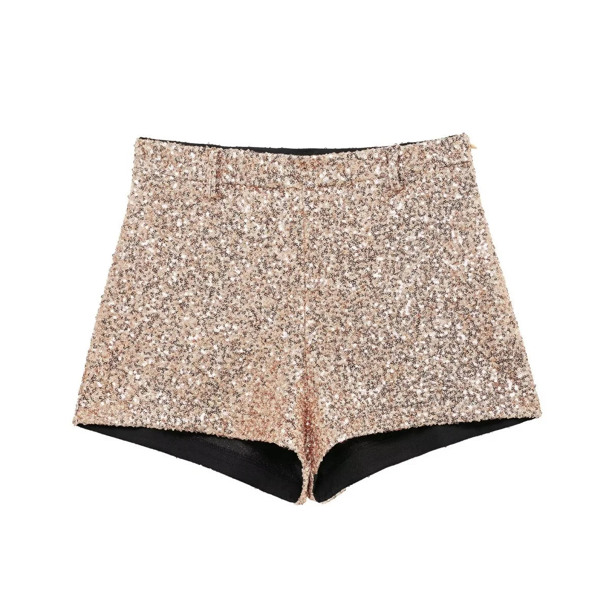 Taop&Za women's 2024 autumn and winter new pearl shorts solid color high commuting temperament shiny socialite mini pants