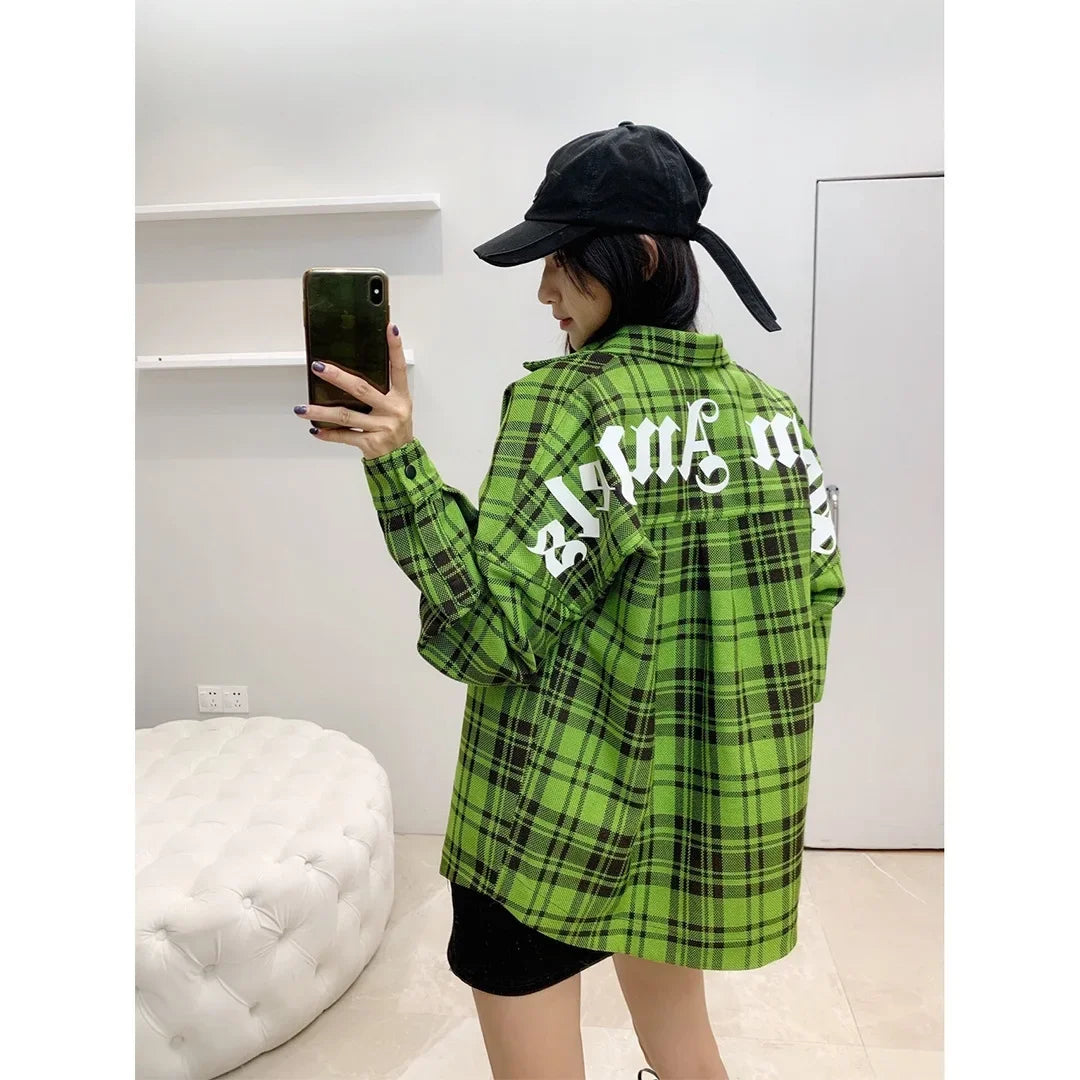 Vintage Plaid Shirt Top Men Women's Casual Loose-Fit Long Sleeve Anti-Sun Cardigan Trendy Idle Style For Spring And Autumn