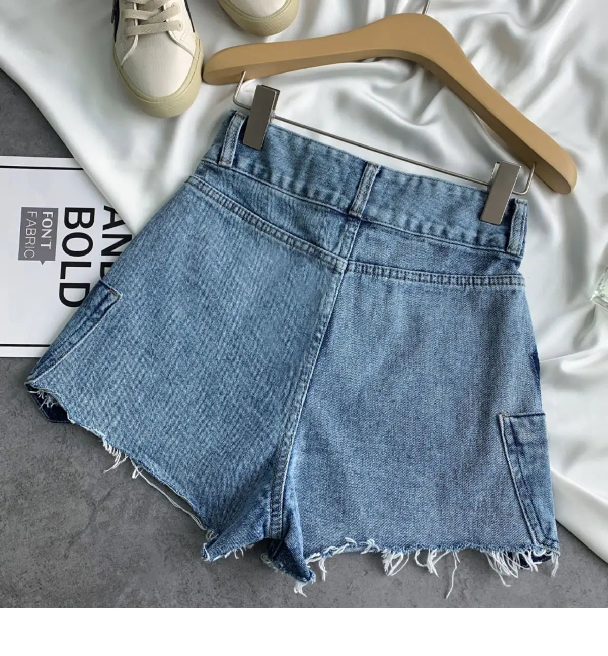 Shorts Women Irregular Washed Tassel Denim Summer Fashion Design High Waist Hot Patchwork Sexy Clothing Simple Casual Aesthetic