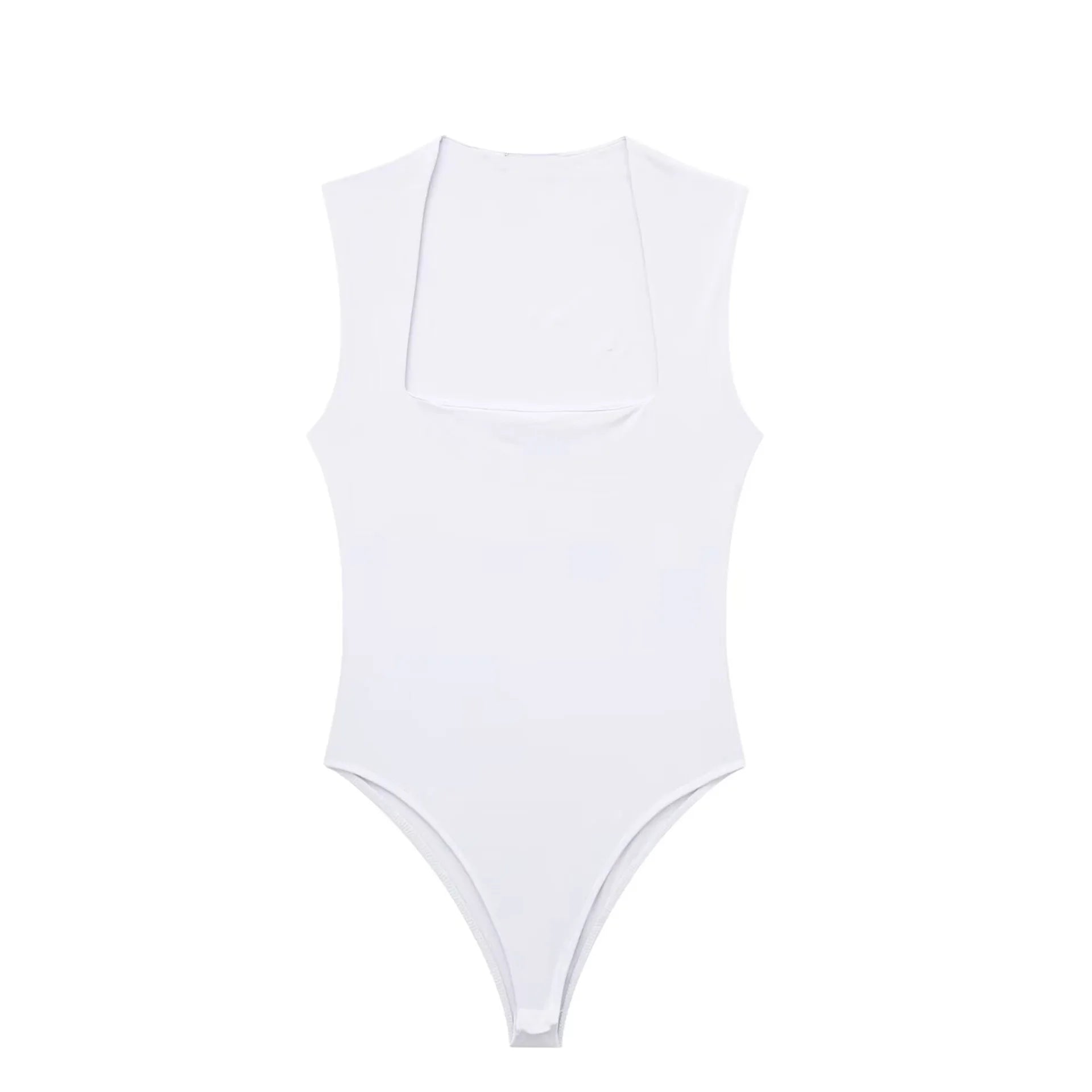 Black Body Woman Sleeveless White Bodysuit Women Square Neck Summer One Piece Swimsuits Sexy Lingerie Women's Bodysuit