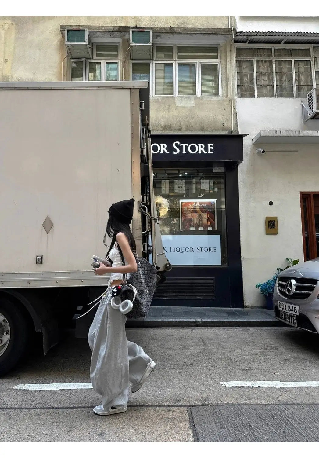 【 Wide Leg Fashion 】 Design Sense Grey Wide Leg Sanitary Pants for Women 2025 Spring Loose and Slim Versatile Casual Sports Pant