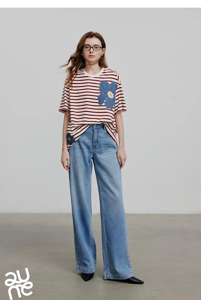 TOYOUTH Women Short Sleeve T shirt 2025 Spring New Tops 8521034