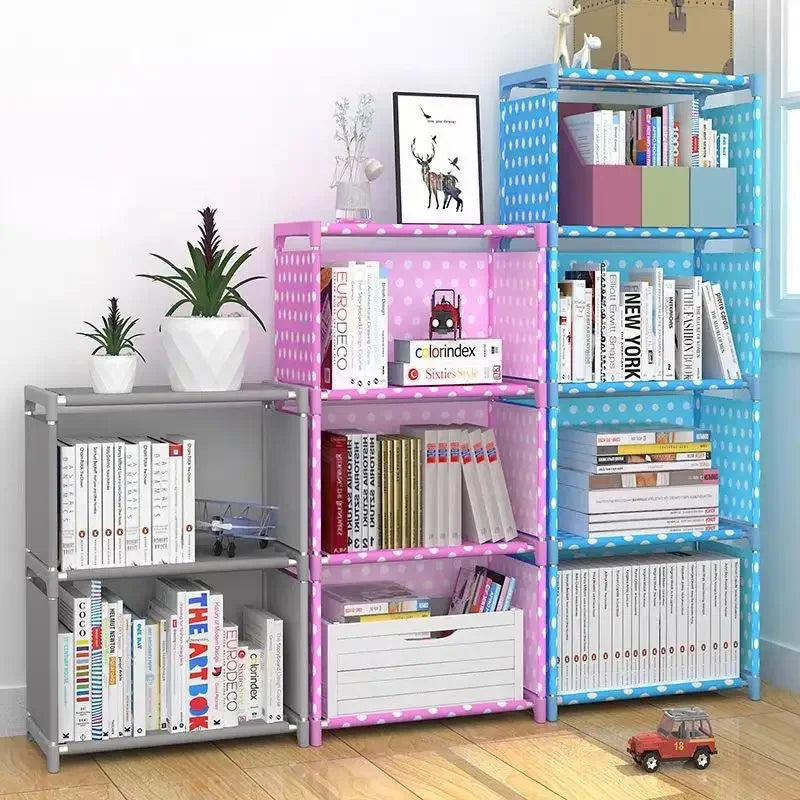 Simple Bookshelf Easy Assembly Bookcase Can Be Moved Children's Debris Rack Home Furniture Book Shelf Storage Locker Holders