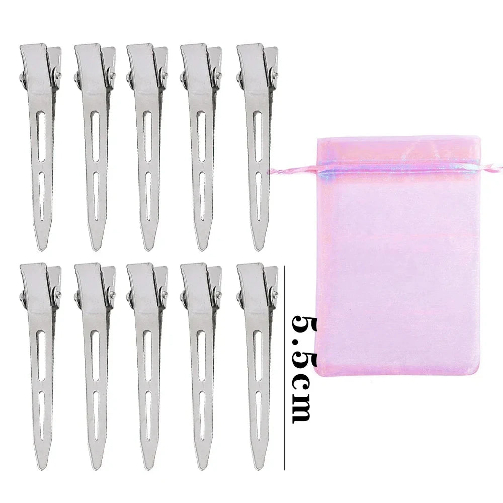 30pcs Women's Metallic Silver Fashion Hair Clip For Daily Wear Street Fixed Hair Pin Professional Ladies Salon Curl Hairclip