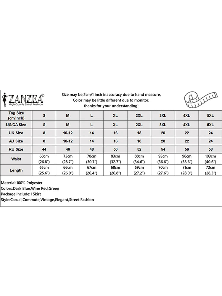 ZANZEA Vintage Solid Color Skirt Women Pleating Swing Jupe Party High Waisted Faldas Casual Loose Satin Silk A-line Overskirts