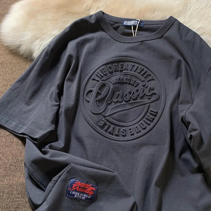 CGC Korean Fashion Oversized Summer T shirts for Women 100% Cotton Short Sleeve Tees Korean Fashion Printed Tops Female Clothing