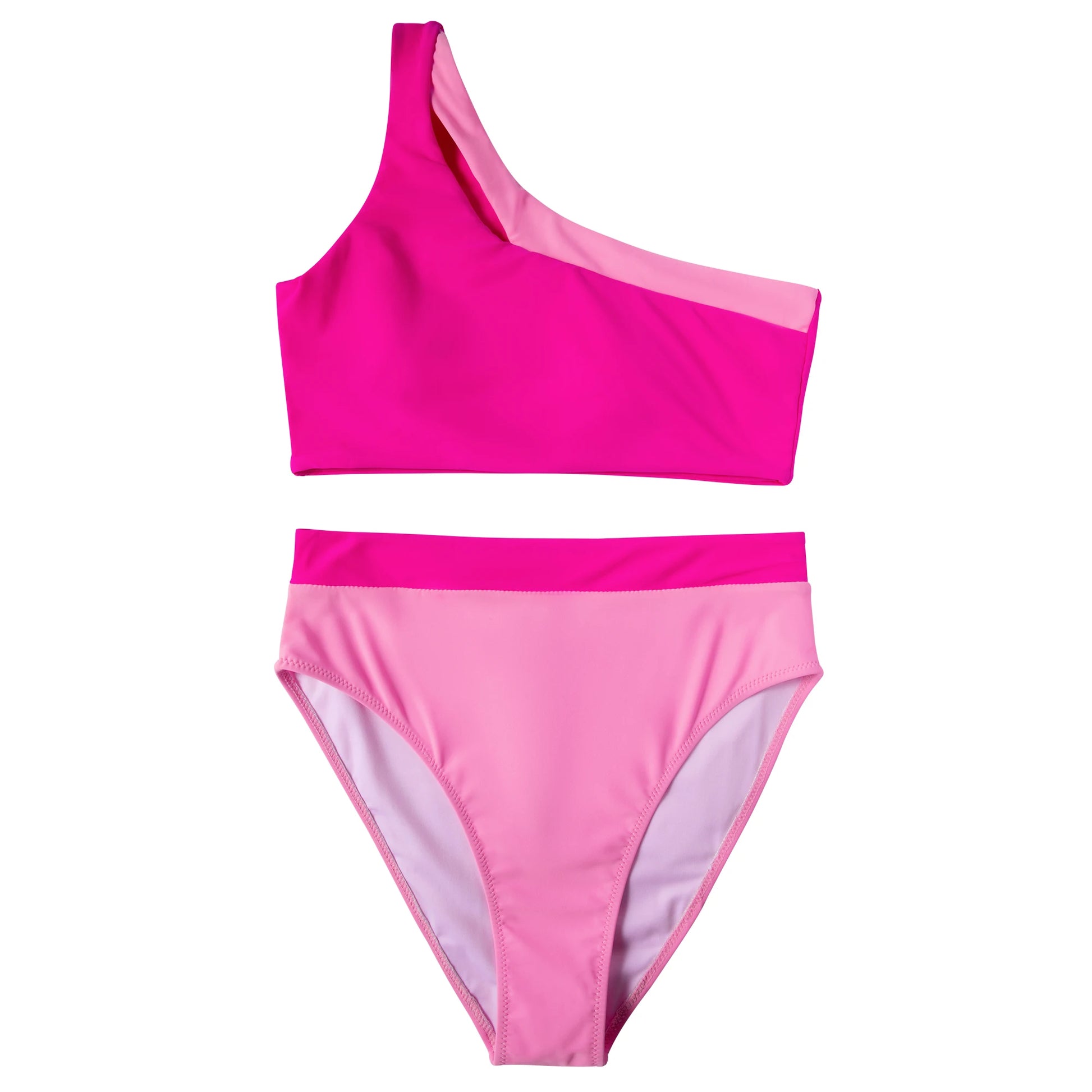 RUUHEE One Shoulder Bikinis 2023 High Waist Two Pieces Swimsuit Women Bandage Push Up Micro Bikini Swimwear Women Swimsuit