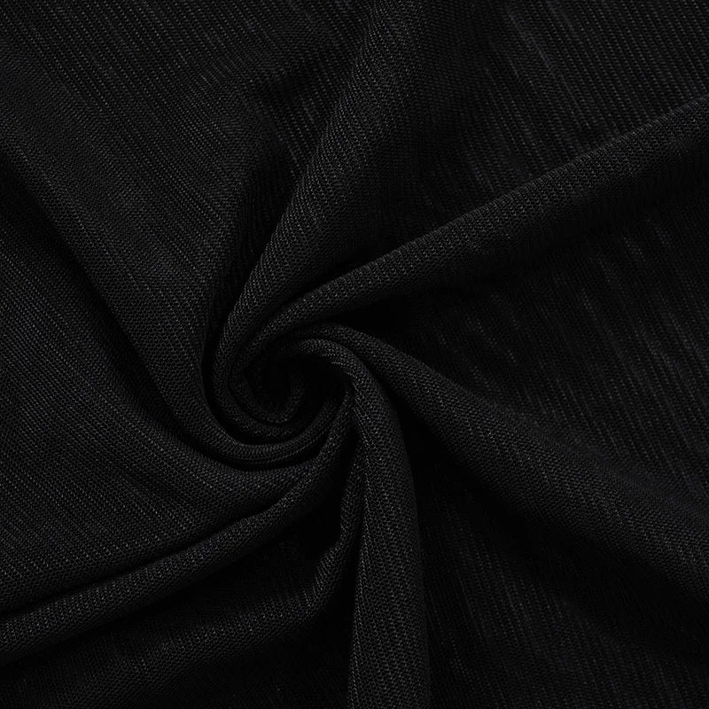 Sexy Bodysuit Lingerie Applique One-Pieces Body Feminino See Through Black Top Women Rave Outfit Turtleneck Lenceria Tranparente