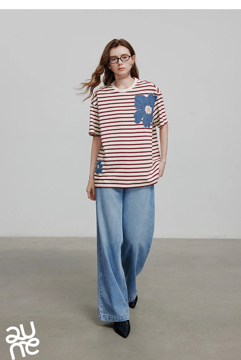 TOYOUTH Women Short Sleeve T shirt 2025 Spring New Tops 8521034