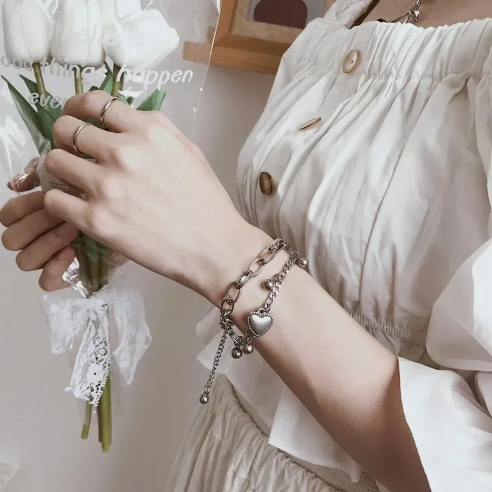 Vintage Gold Color Cuff Bracelet Set of 4 Stainless Steel Butterfly Bracelet Combination Fashion Elegant Bracelet Jewelry Gifts