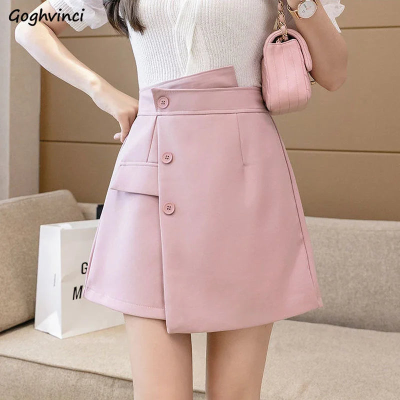Skirts Women Autumn New Arrival High Waist Design Asymmetric Fashion Korean Style Office Female Hot Sale Chic Solid Romantic Ins