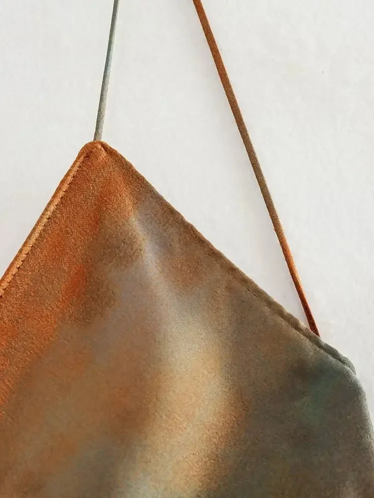 Elegant Sexy Long Dress New 2023 Design V-neck Open Back Rainbow Printing Tank Dress For Women Cross-border European Style