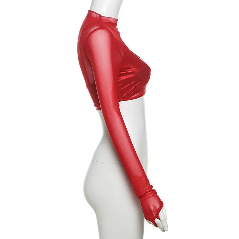 See Through Y2k Clothes Hollow Out Mesh Crop Top Skinny Camisole Mini Ropa De Mujer Rave Outfits 2 Pcs Set T Shirts For Women