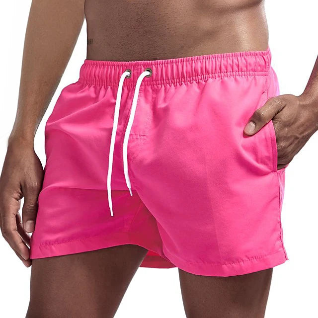 Men's Swim Shorts Swim Trunks Quick Dry Board Shorts Bathing Suit Breathable Drawstring With Pockets for Surfing Beach Summer