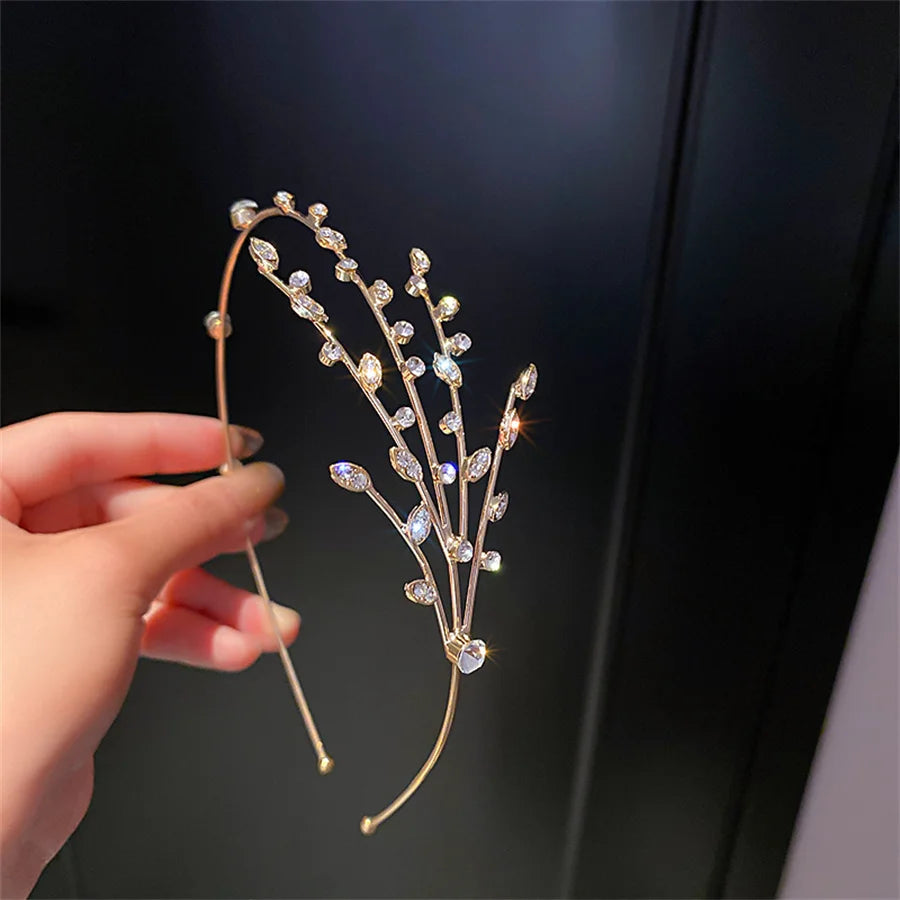 New style stylish personalized multi-layer metal star moon crystal headband ladies bride bridesmaid girls jewelry headdress gift