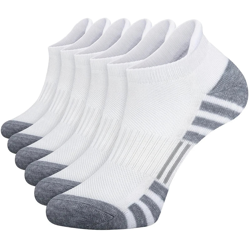 12 Pairs Men's Mesh Breathable Sports Ear Lifting Socks All Season Solid Color Low Cut Casual Mens Short Tube Socks
