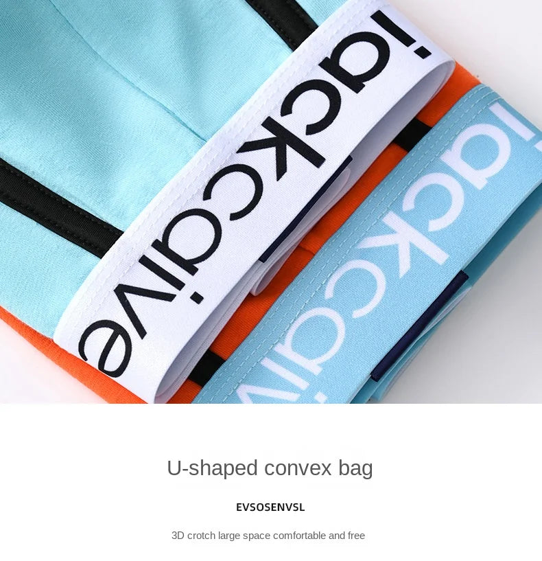 4Pcs Underwear Men's Boxer Shorts Sexy Panties Cotton Boxers Man Underpants Male Shorts Homme U Convex Lingerie Wholesale Lots